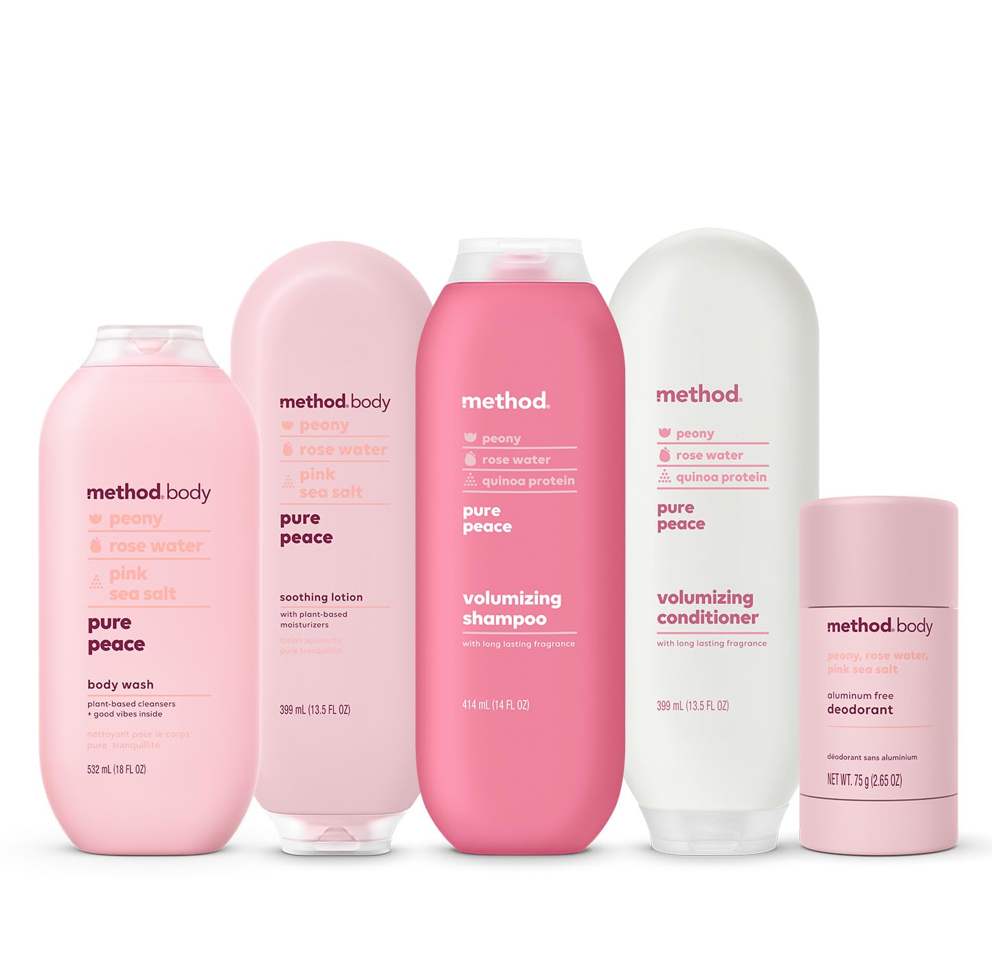 Method Daily Lotion displayed in a bathroom setup for daily use.
