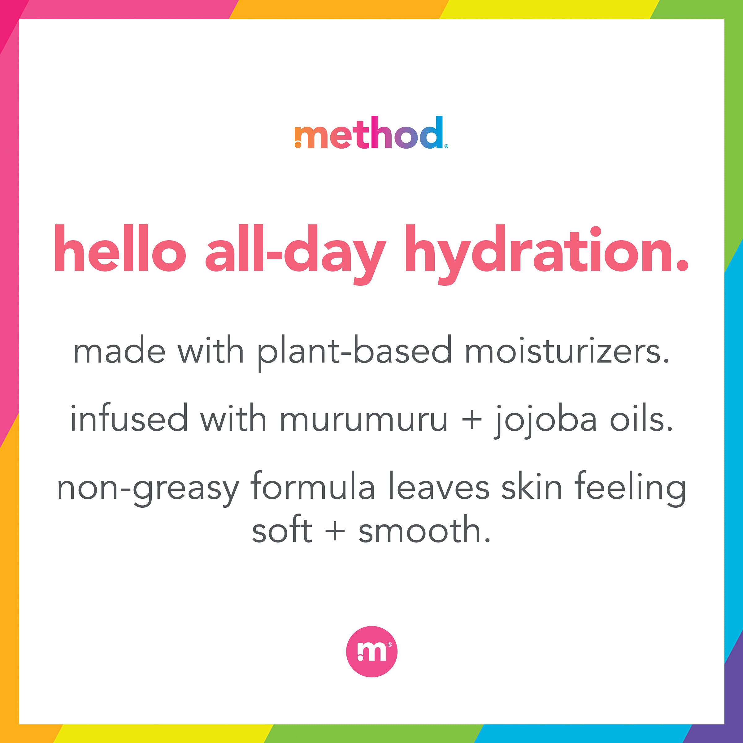 Method Daily Lotion Pure Peace bottle with soothing scent and hydration.