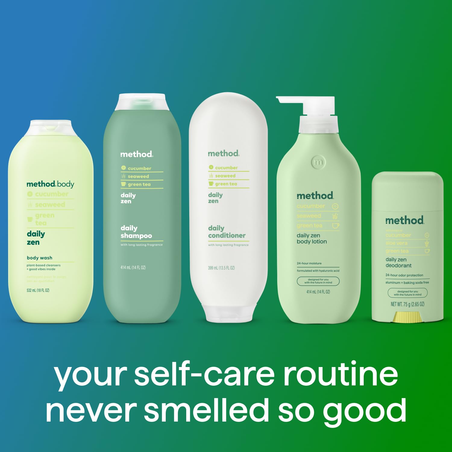 Method Daily Zen bathroom scene suggests refreshing morning routine
