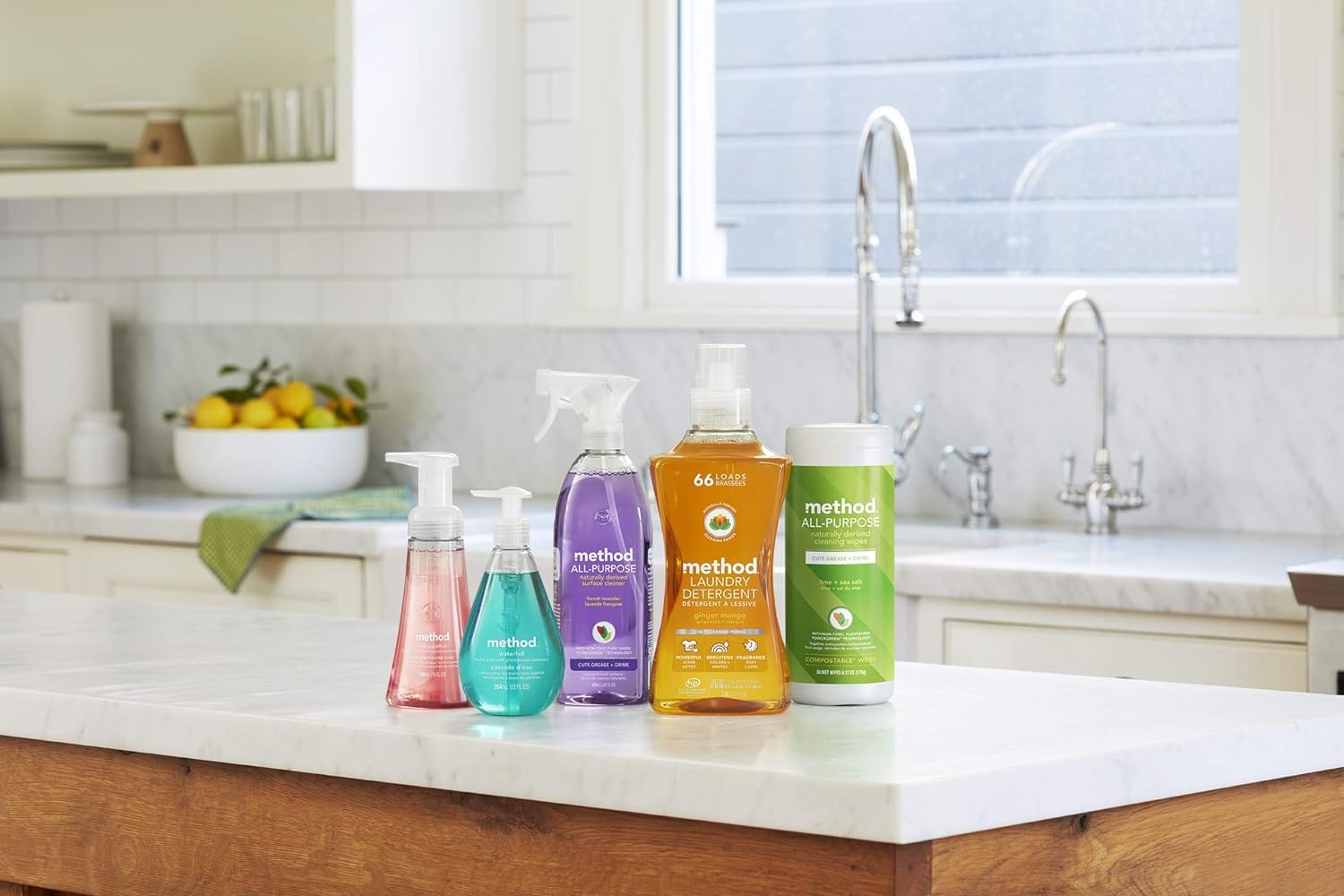 Eco-friendly packaging highlights Method's sustainable choice for shoppers.