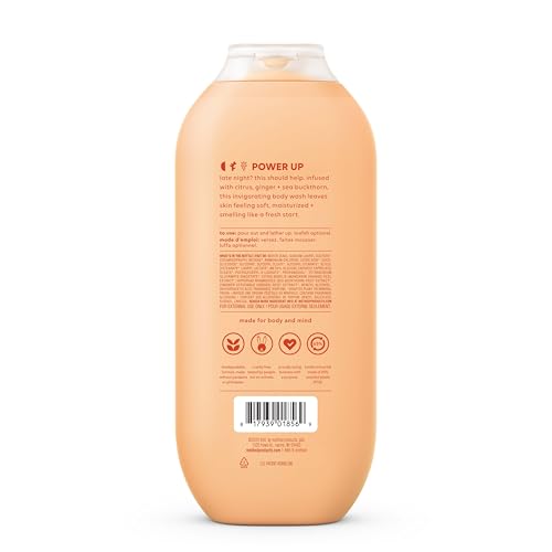 Method Energy Boost body wash label close-up — plant-based cleanser for refreshed skin.