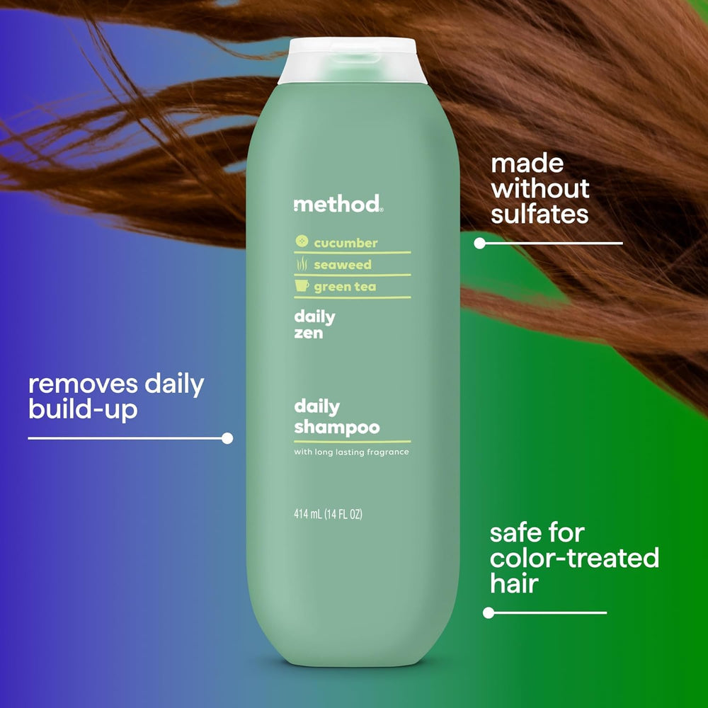 Method Everyday Shampoo PCR-bottle eco-pack highlighting recycled content.