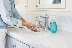 Method Pink Grapefruit gel hand soap leaves hands soft and refreshed.