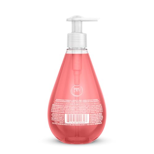 Method Pink Grapefruit gel hand soap lather forms rich bubbles with bright scent.