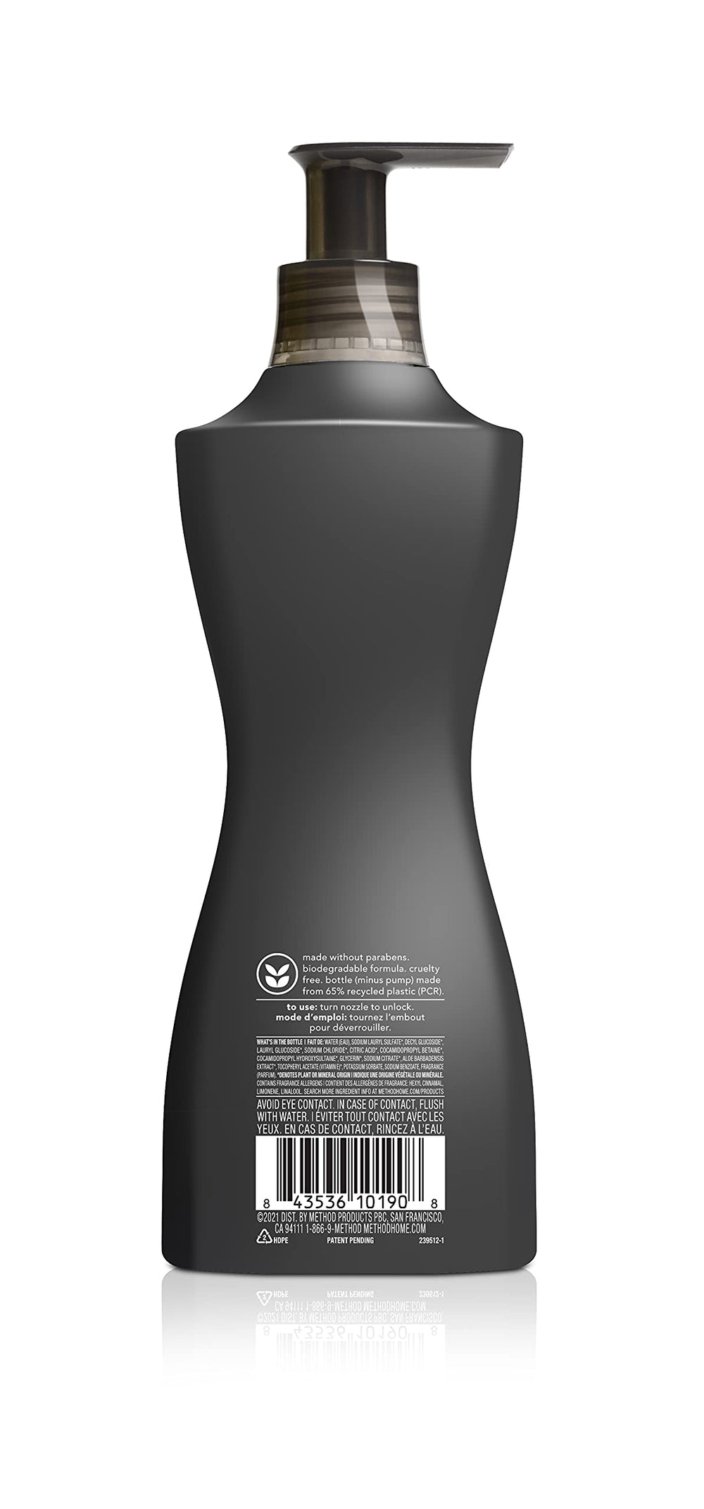 Method Gel Hand Wash Yuzu bottle left side showing modern design.