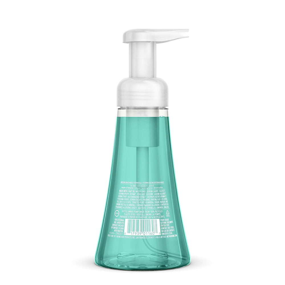 Method Hand Foaming Soap Lemon Mint bottle awakens senses during handwashing.