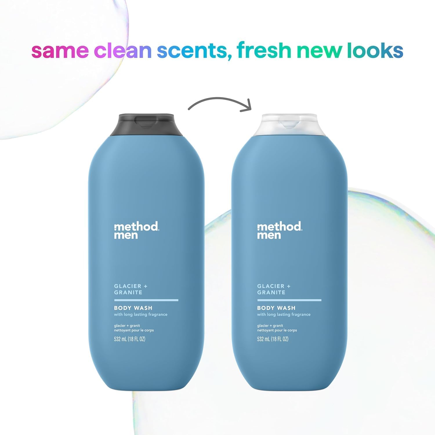 Method Men shower scene with Arctic-inspired fragrance mood.