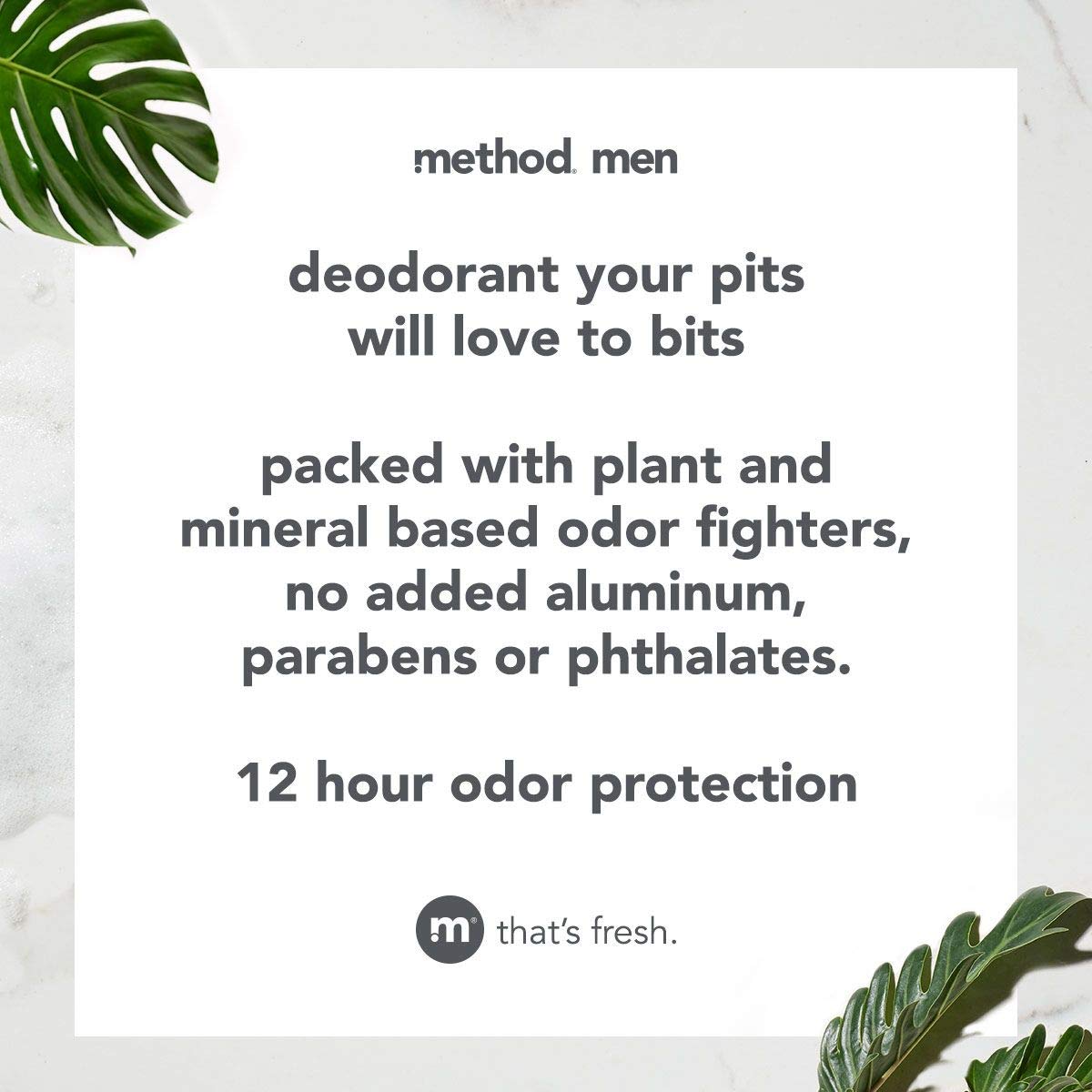 Method Mens Cedar & Cypress pack6 label emphasizes cruelty-free and paraben-free formula