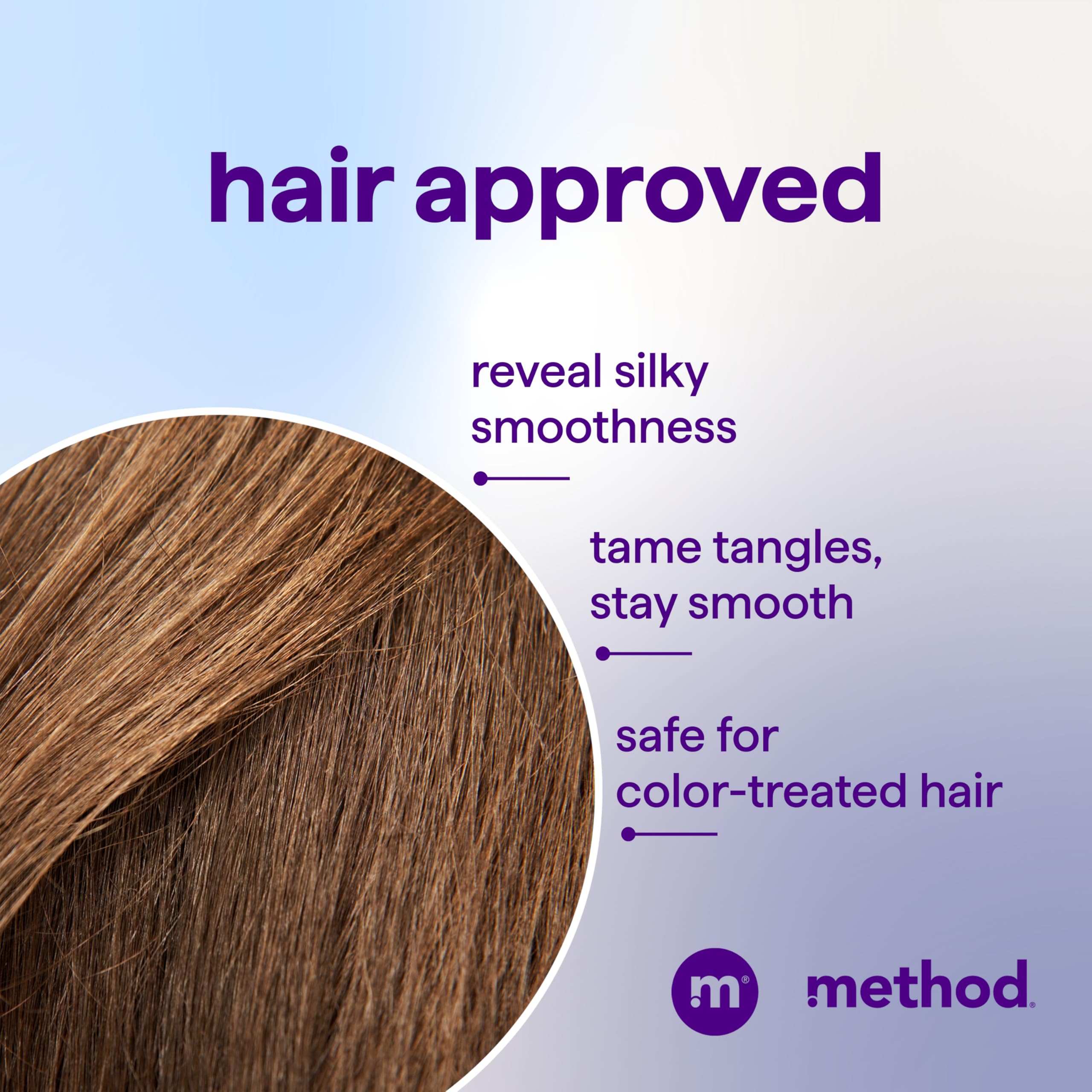Fragrance notes coconut, rice milk and shea enrich Method Simply Nourish.