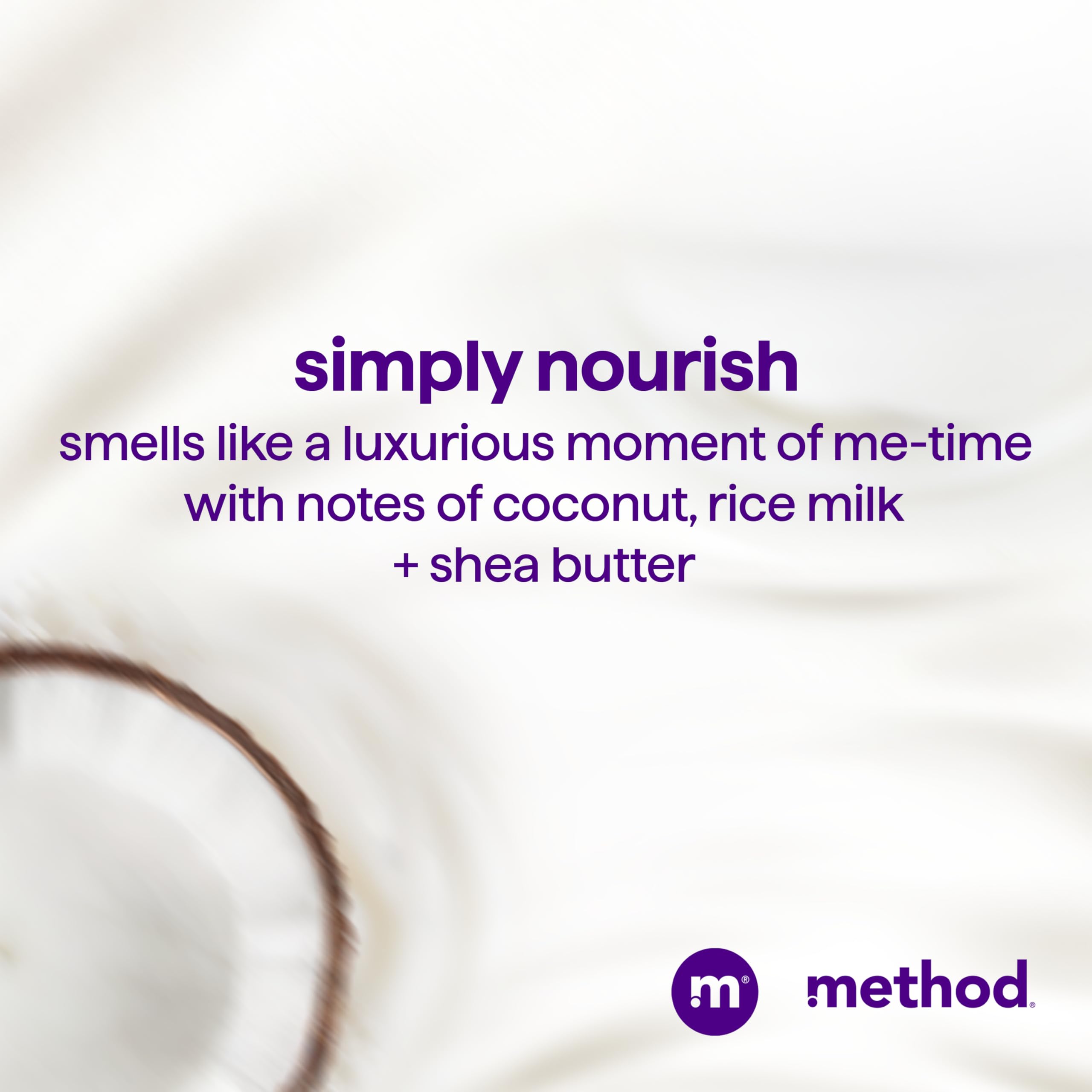 Hair after rinse is soft and manageable with Method Simply Nourish.