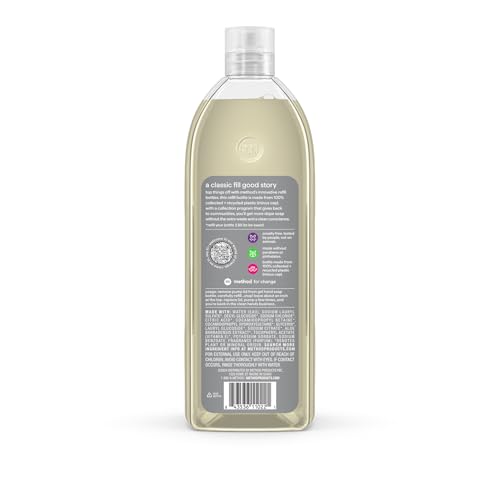 Method refill packaging made from recycled plastic reduces waste.