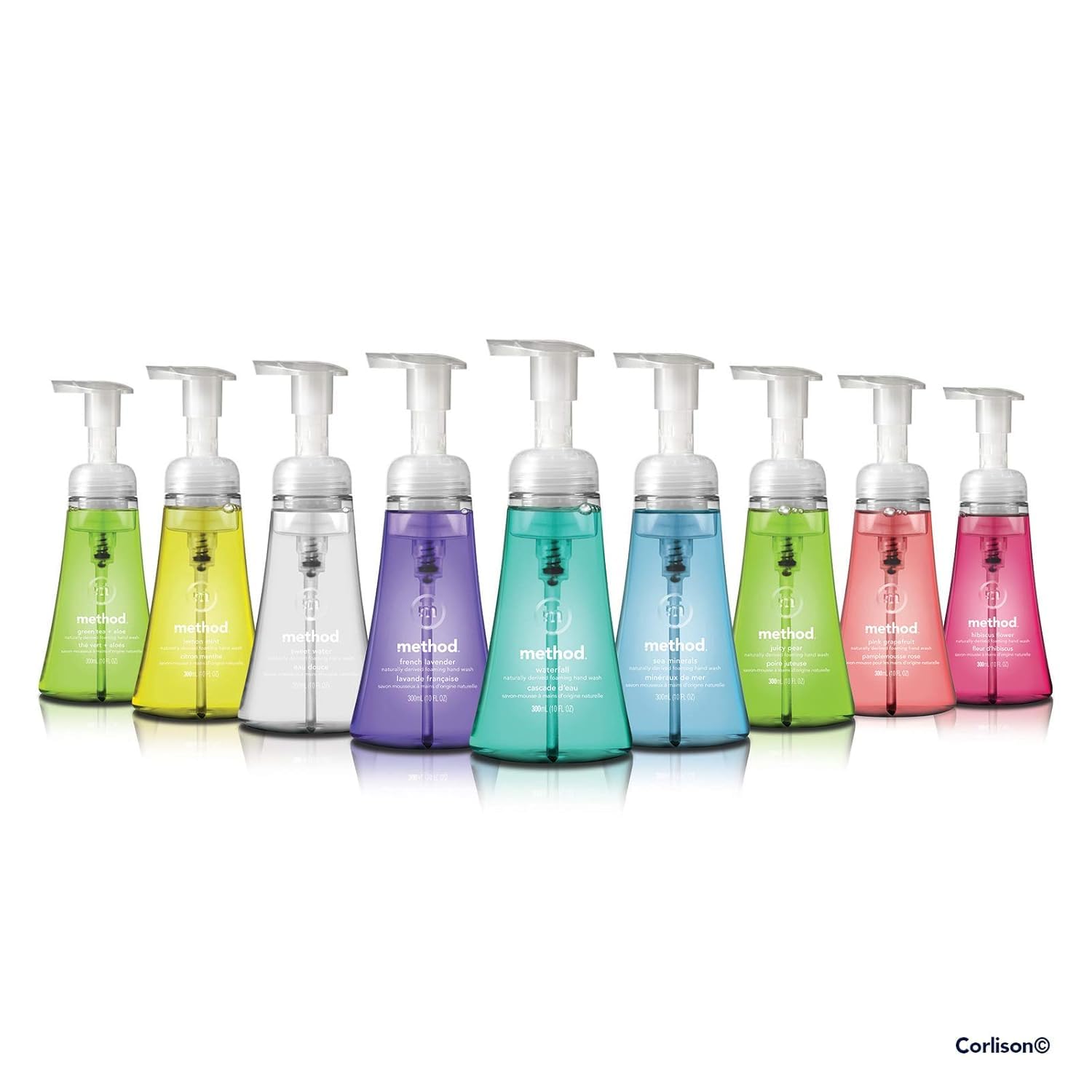 Close label highlighting grapefruit and jasmine notes of Method Sweet Water.
