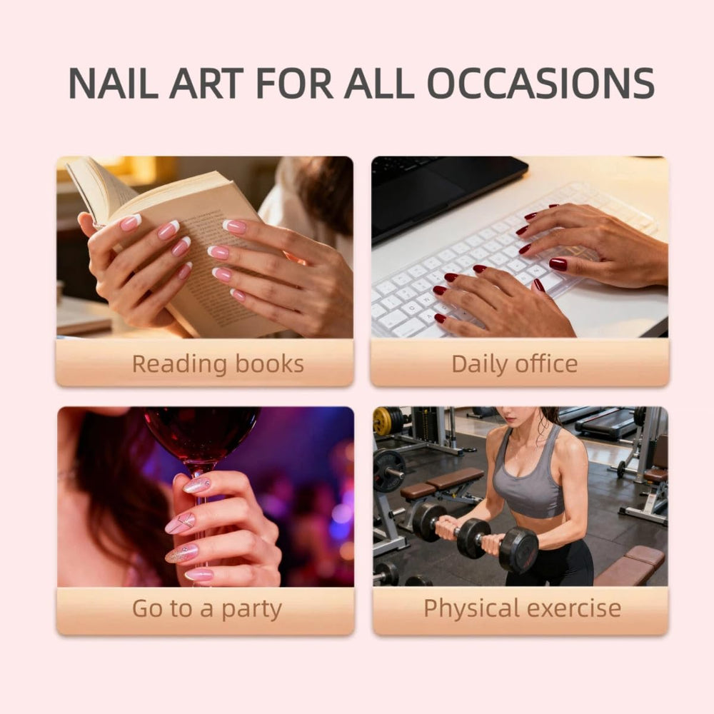 Meticula 24-piece set with multiple sizes fits various nails.