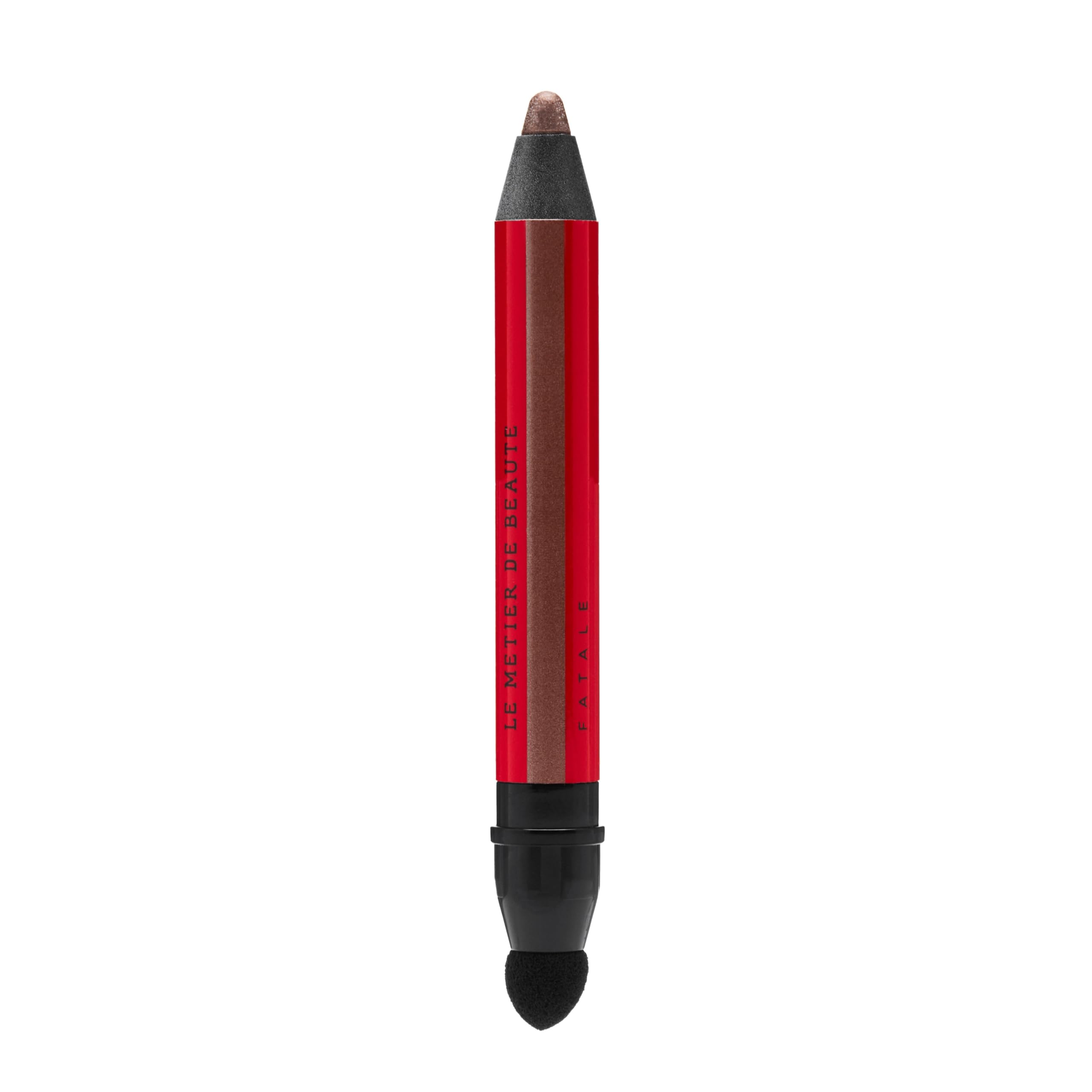 Le Metier De Beaute Le Deux Fatale eye pencil close-up shows rich pigment for precise eyeliner.