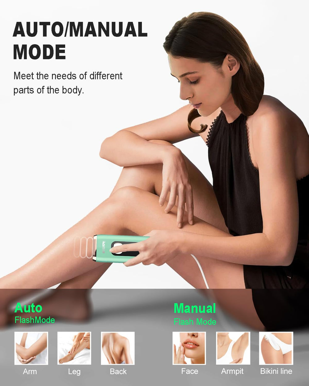 MEUKPE IPL device highlighting 3.0 technology with red light in action.