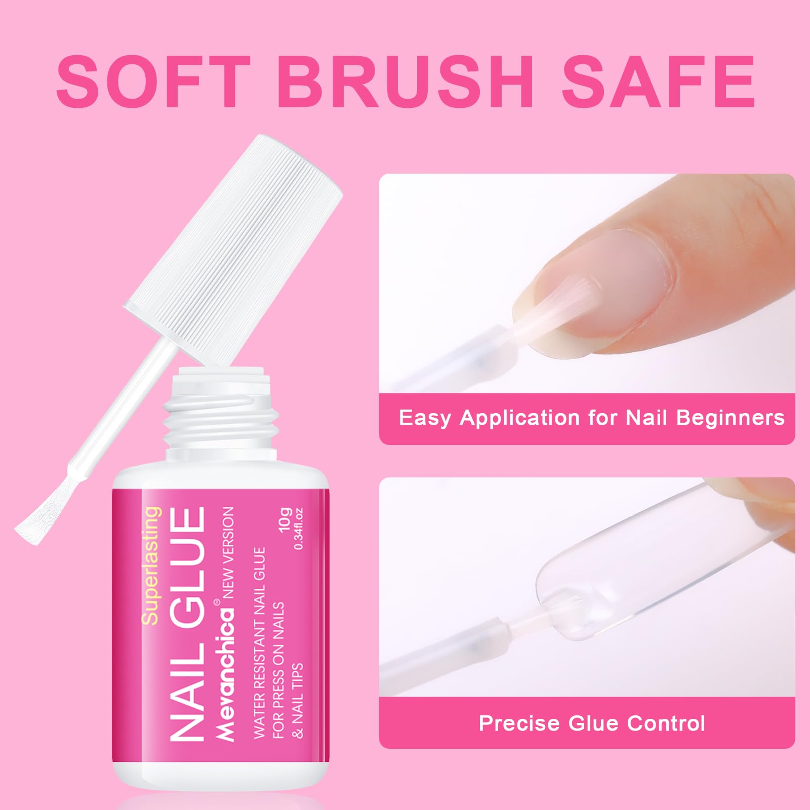 Mevanchica acrylic fingernails showcasing versatile fashion-ready options.