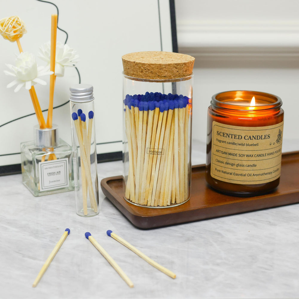 Meya Luxury oven-dried pine matches burn cleanly and efficiently.
