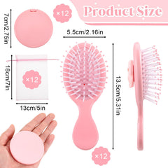 Meyeyaia coquette bow hair brush pink ideal for handbag grooming