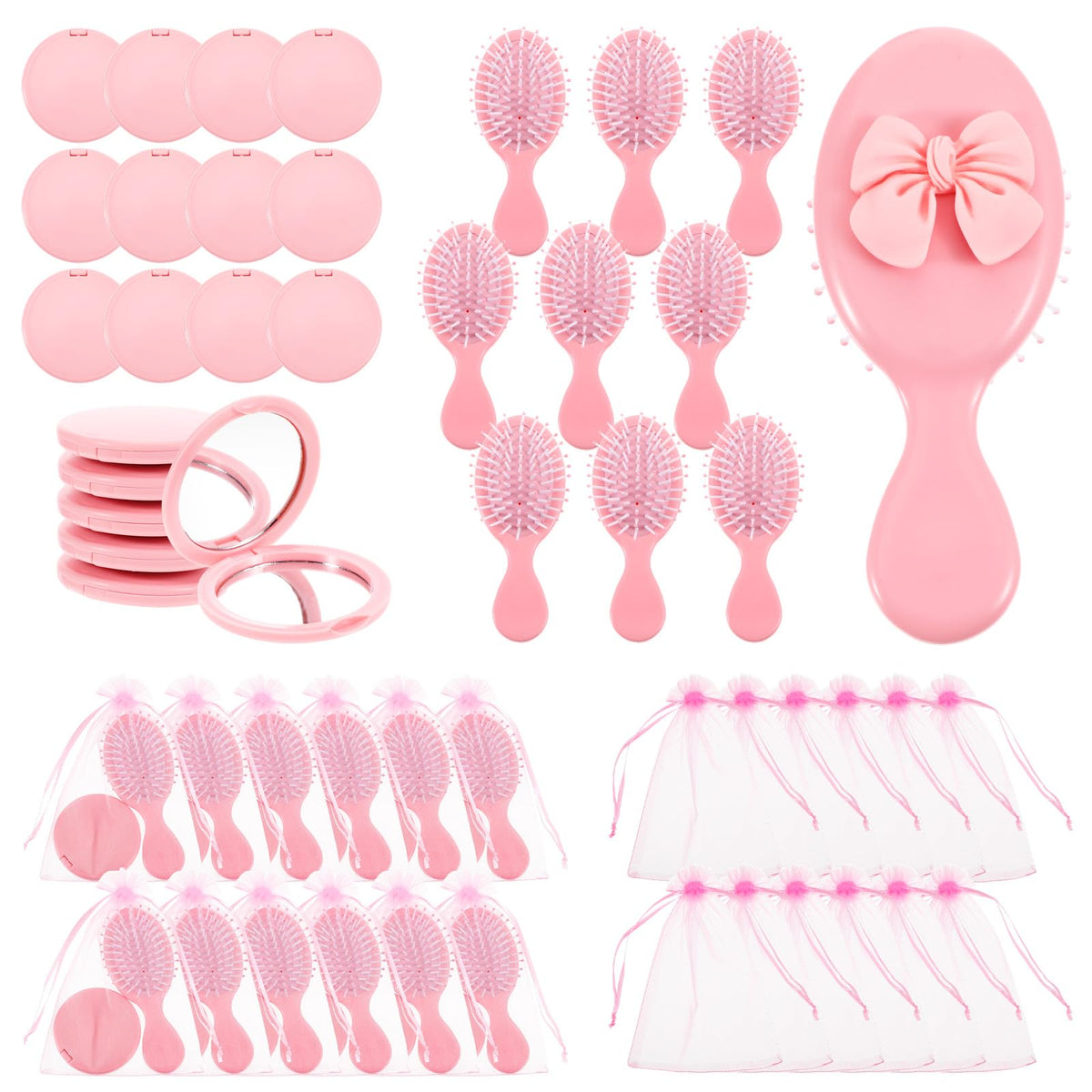 Meyeyaia coquette bow mirror pink for on-the-go touch-ups