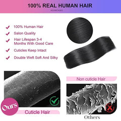 MEYOFUN double-weft clip-in extension for durable wear