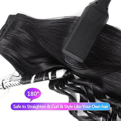 MEYOFUN Remy human hair clip-ins 1B natural black blend