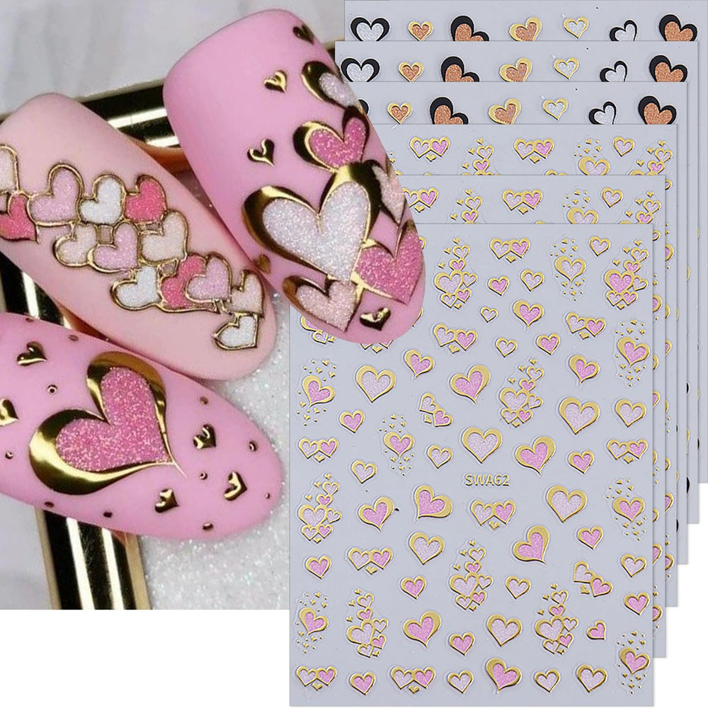 MEZYKAP heart-sticker-set for quick salon-quality nails.