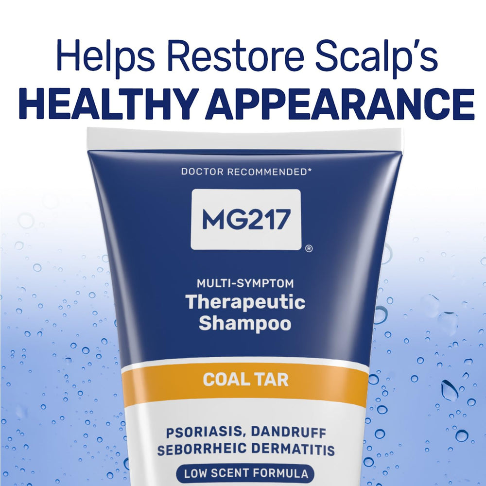 MG217 Psoriasis Shampoo pour action on wet hair, start soothing scalp quickly.