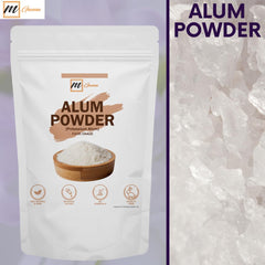 DIY face paste with mganna alum powder and rose water for skin care.