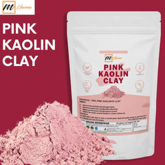 mganna rose clay powder pouring into bowl for DIY masks