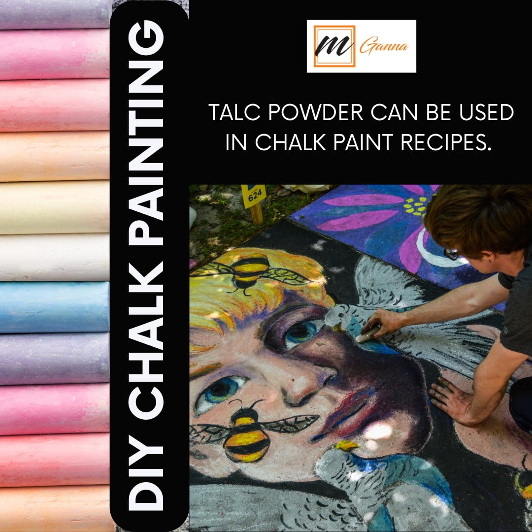 Compact packaging keeps mGanna talc ready for everyday use.