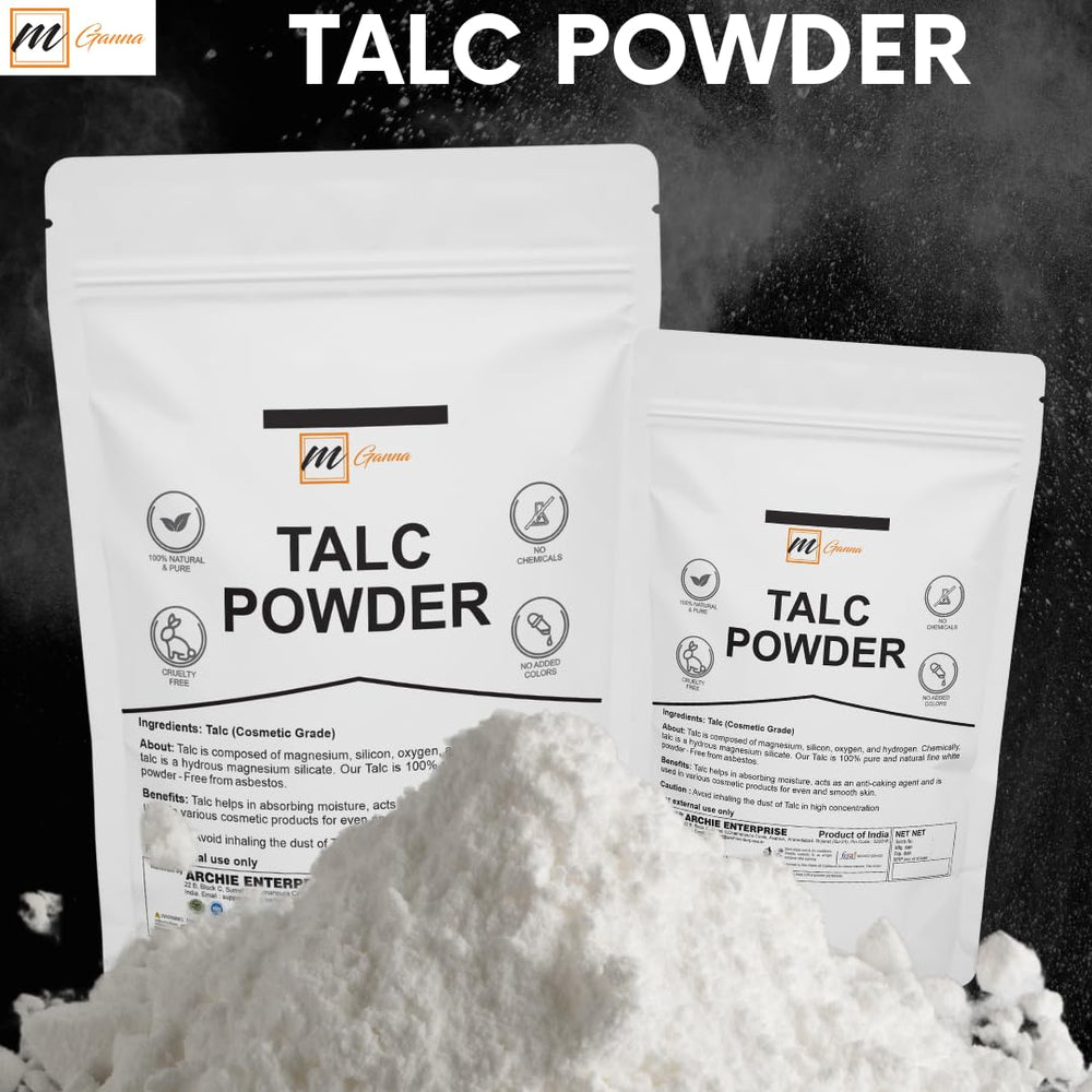 A soft, skin-friendly finish with fine texture from mGanna talc.
