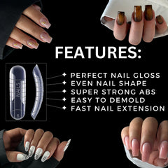 MGART Dual Nail Forms require no cutting, making edge finishing quick.