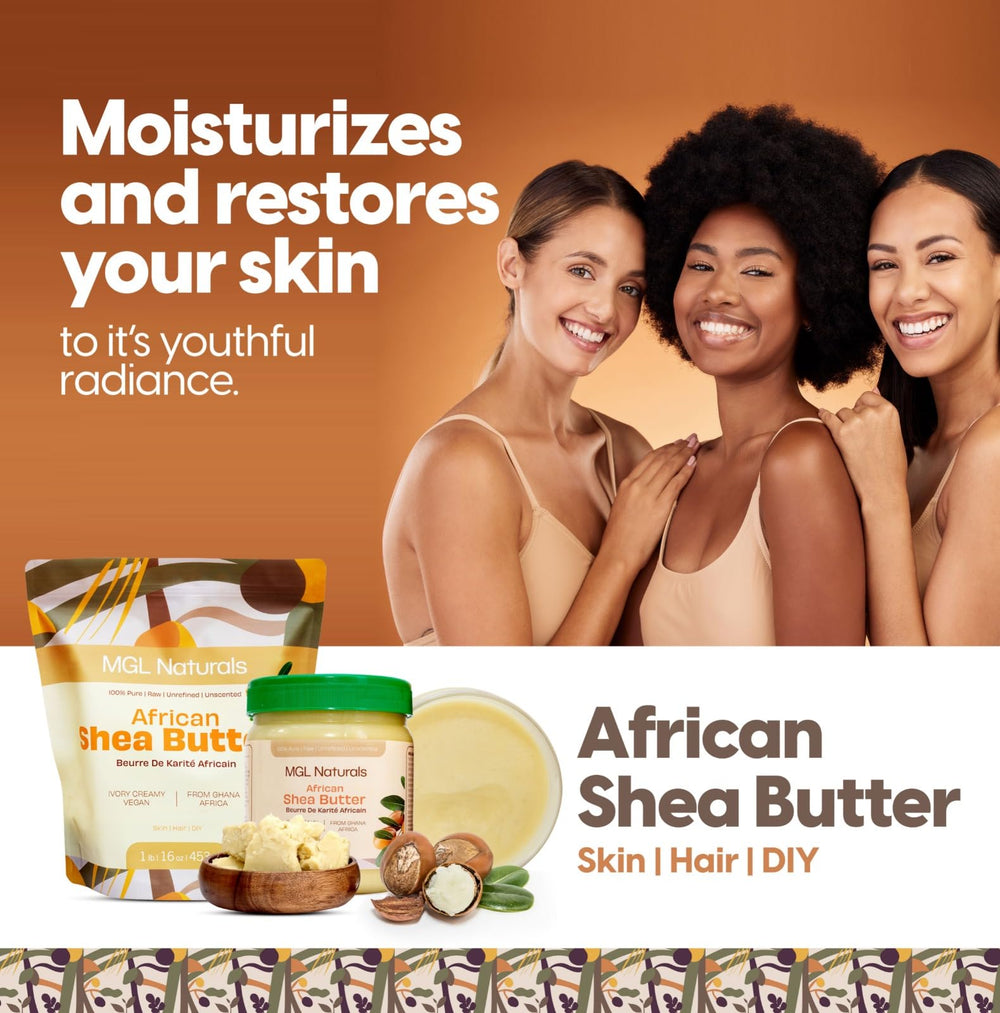 MGL Naturals shea butter used as hair conditioning and beard softening