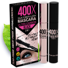 Mia Adora 400X Fiber Lash Mascara bottle showcases premium packaging for easy daily use.