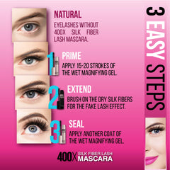 Mia Adora 400X Mascara wand demonstrates precise brush for clump-free application.