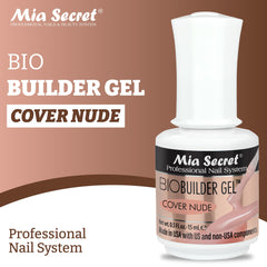 Mia Secret Bio Builder Gel Cover Nude nails show natural-looking nude finish.