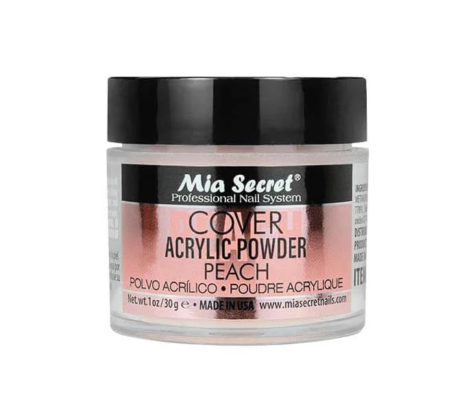 Mia Secret Cover Acrylic Powder Peach for encapsulation and translucent effects with easy application