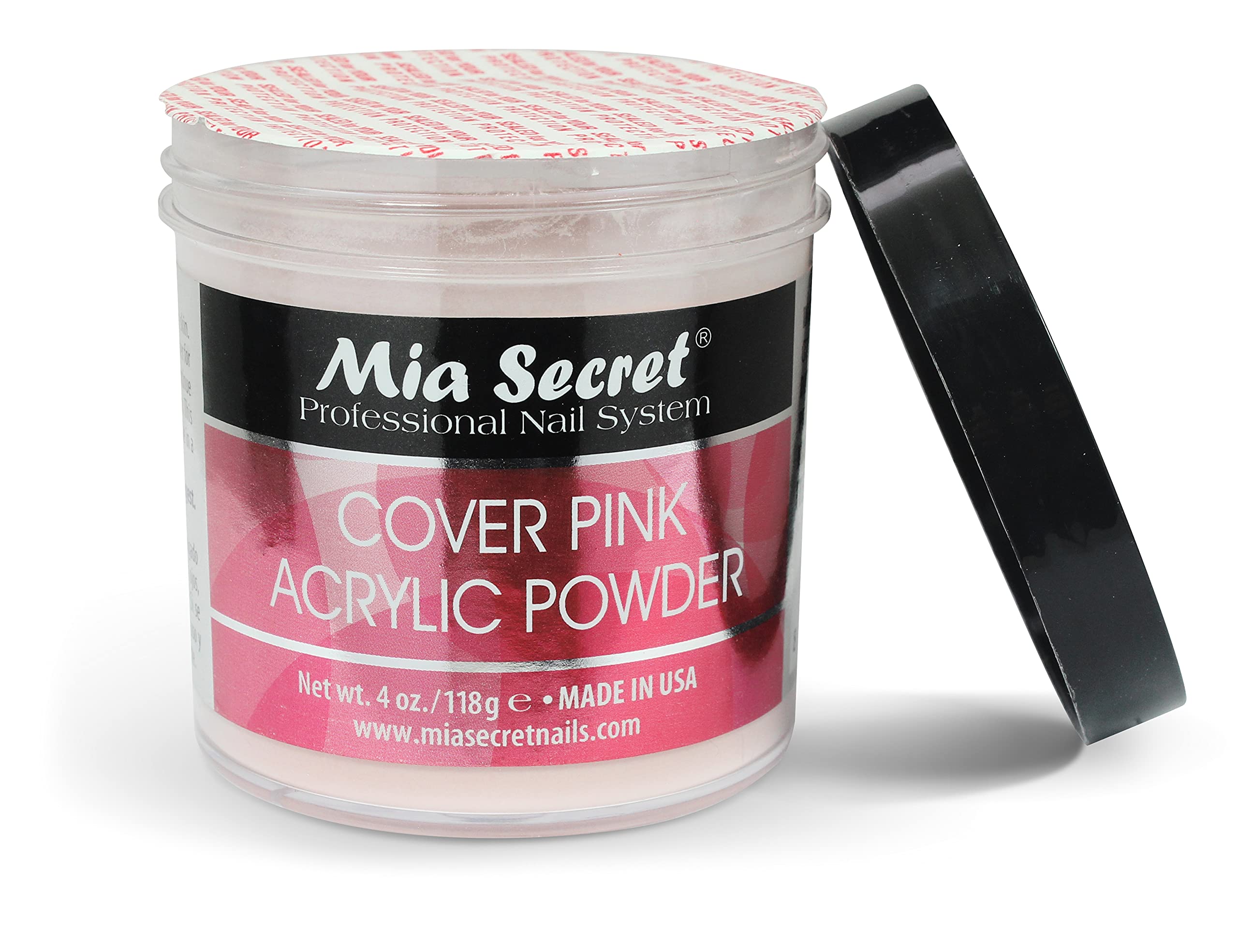 Mia Secret cover pink powder blends easily for quick nail art