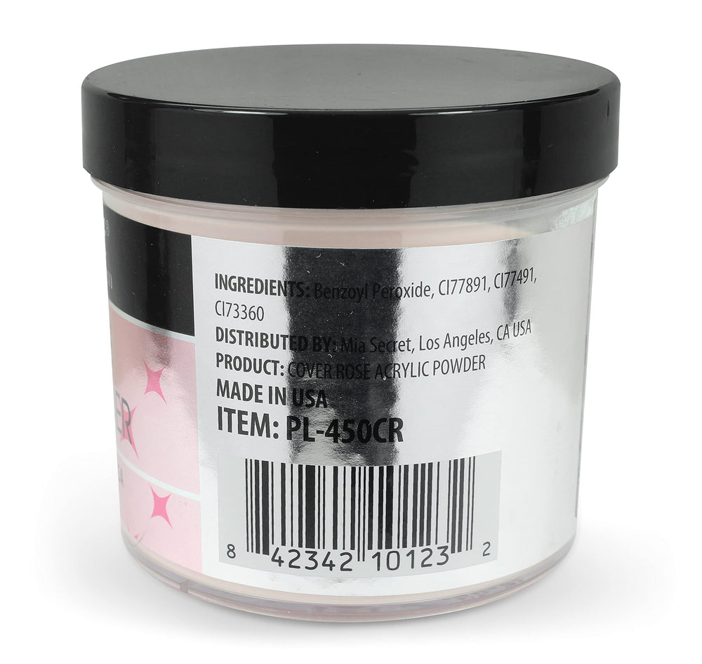Mia Secret Rose cover acrylic powder texture close-up for smooth, easy application