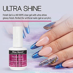 Mia Secret Finish Gel Ultra Shine top coat adds durable gloss for gel and acrylic nails