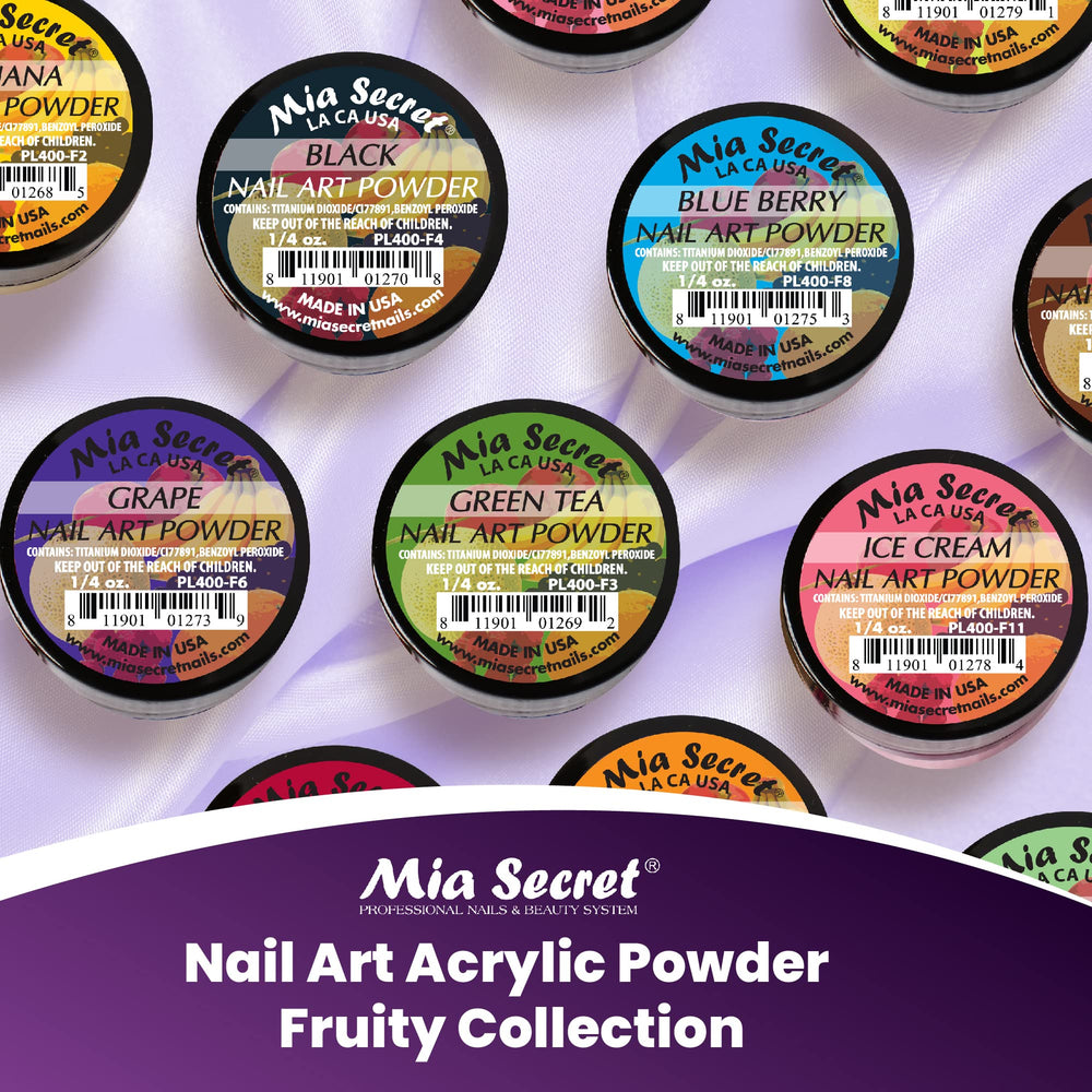 Mia Secret Fruity Collection shade closeup highlights vibrant tones for versatile nail design.