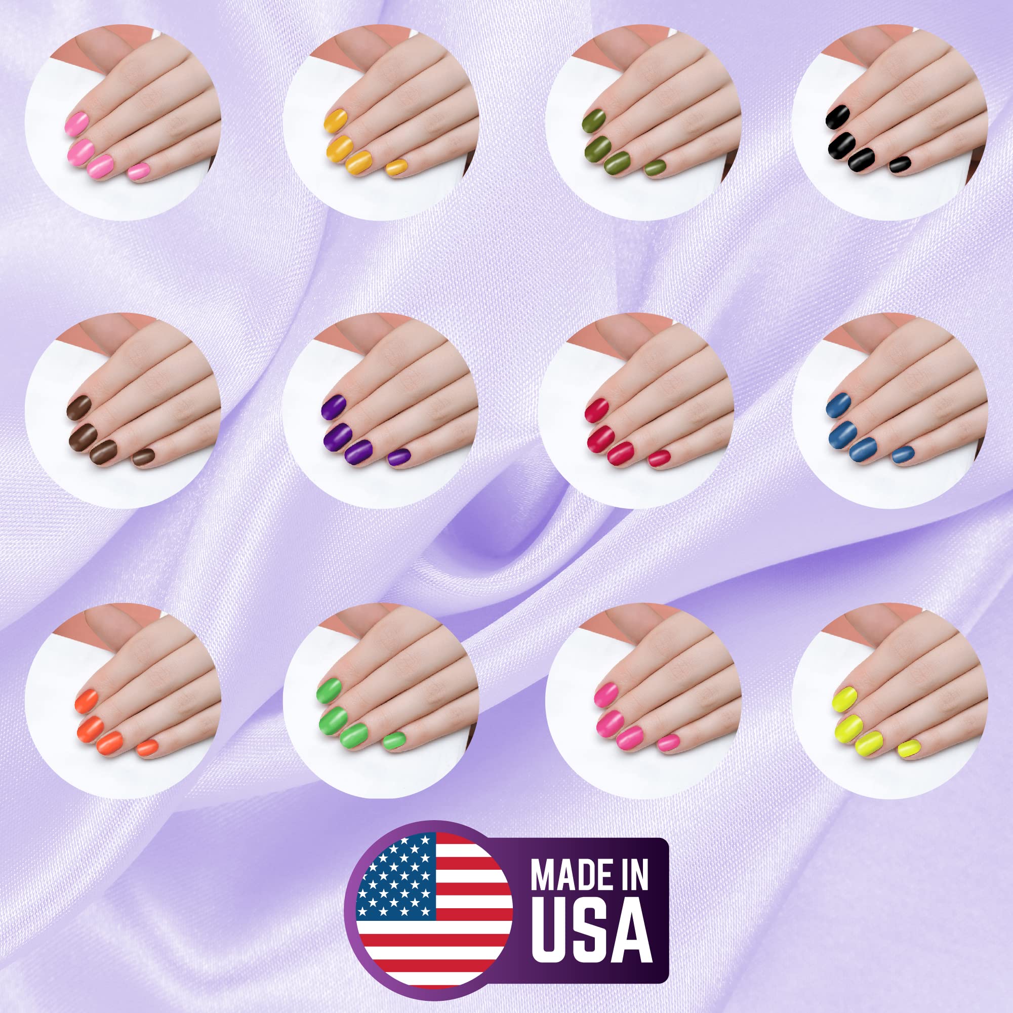 Mia Secret Fruity Collection swatchboard demonstrates blend-friendly powders for smooth application.