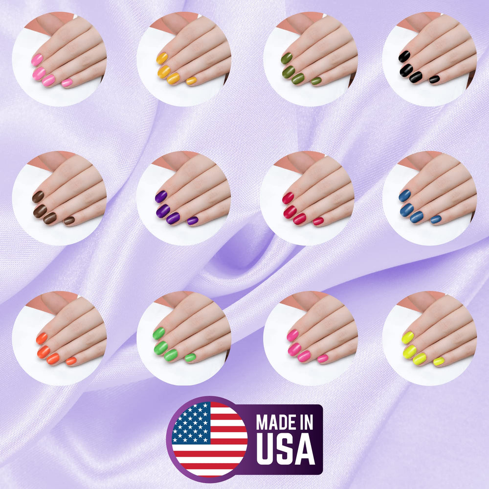 Mia Secret Fruity Collection swatchboard demonstrates blend-friendly powders for smooth application.