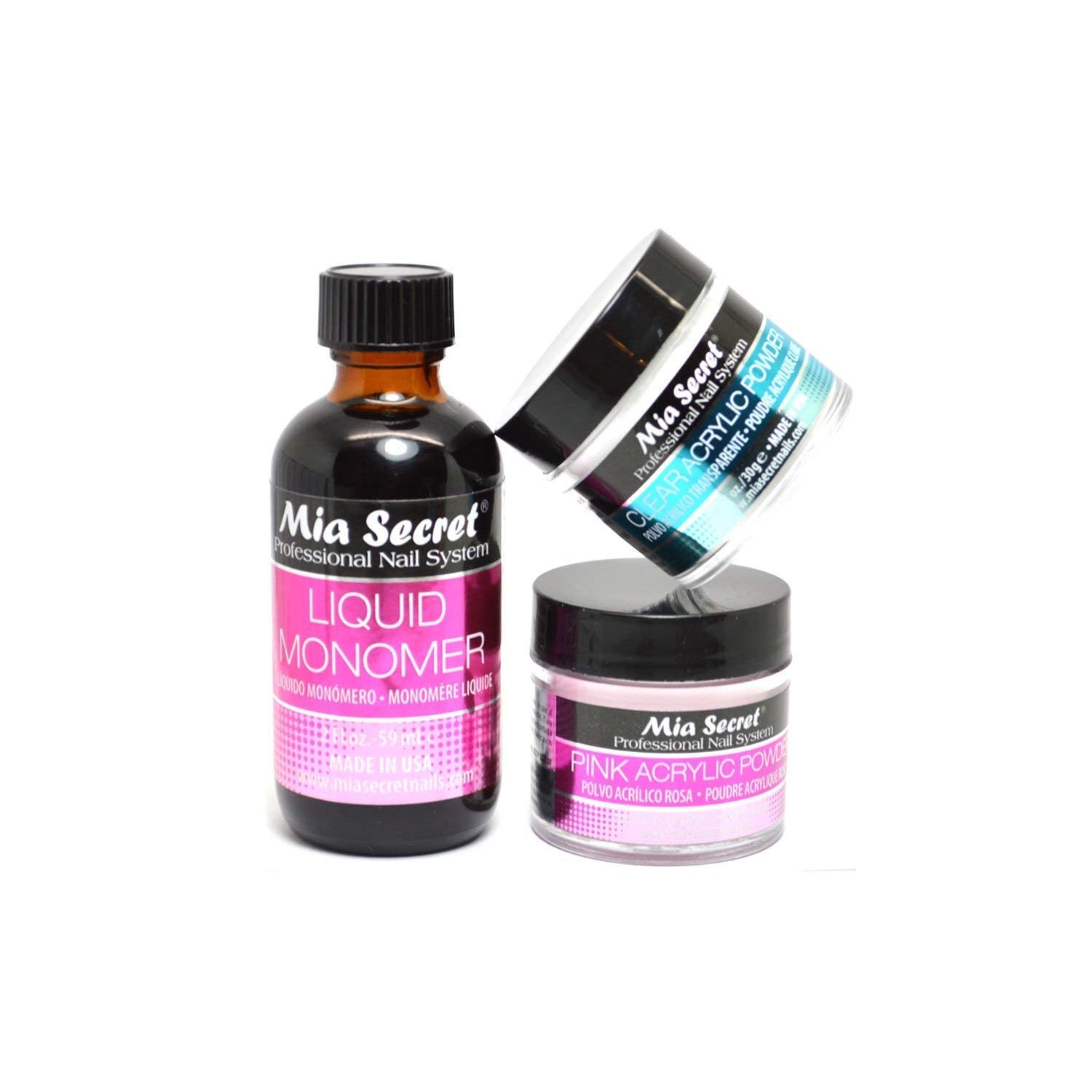 Mia Secret liquid monomer bottle for smooth acrylic applications.