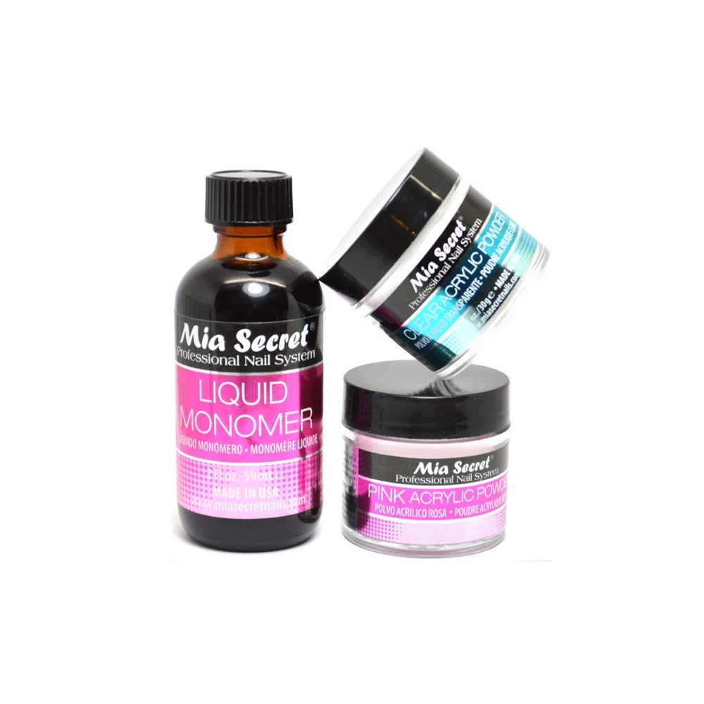 Mia Secret liquid monomer bottle for smooth acrylic applications.