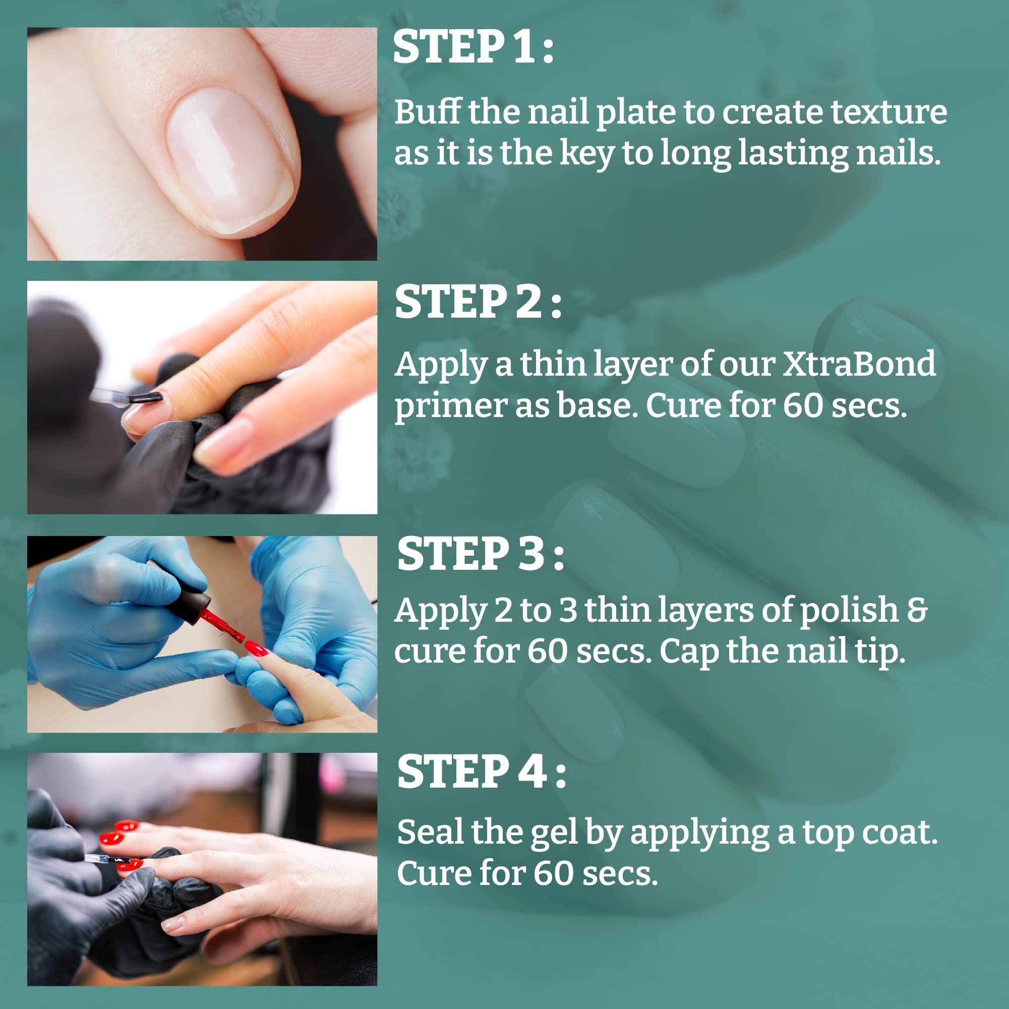 Mia Secret long-lasting wear finish supports durable nail enhancements.