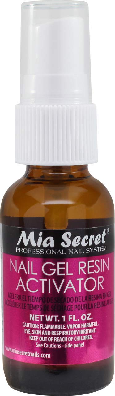 Mia Secret Nail Gel Activator Spray for faster curing of gel, resin, and fiberglass systems.