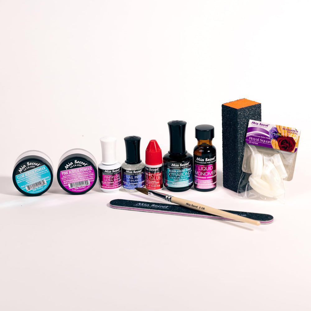 Mia Secret Nail Prep and XTRABOND Primer for strong adhesion.