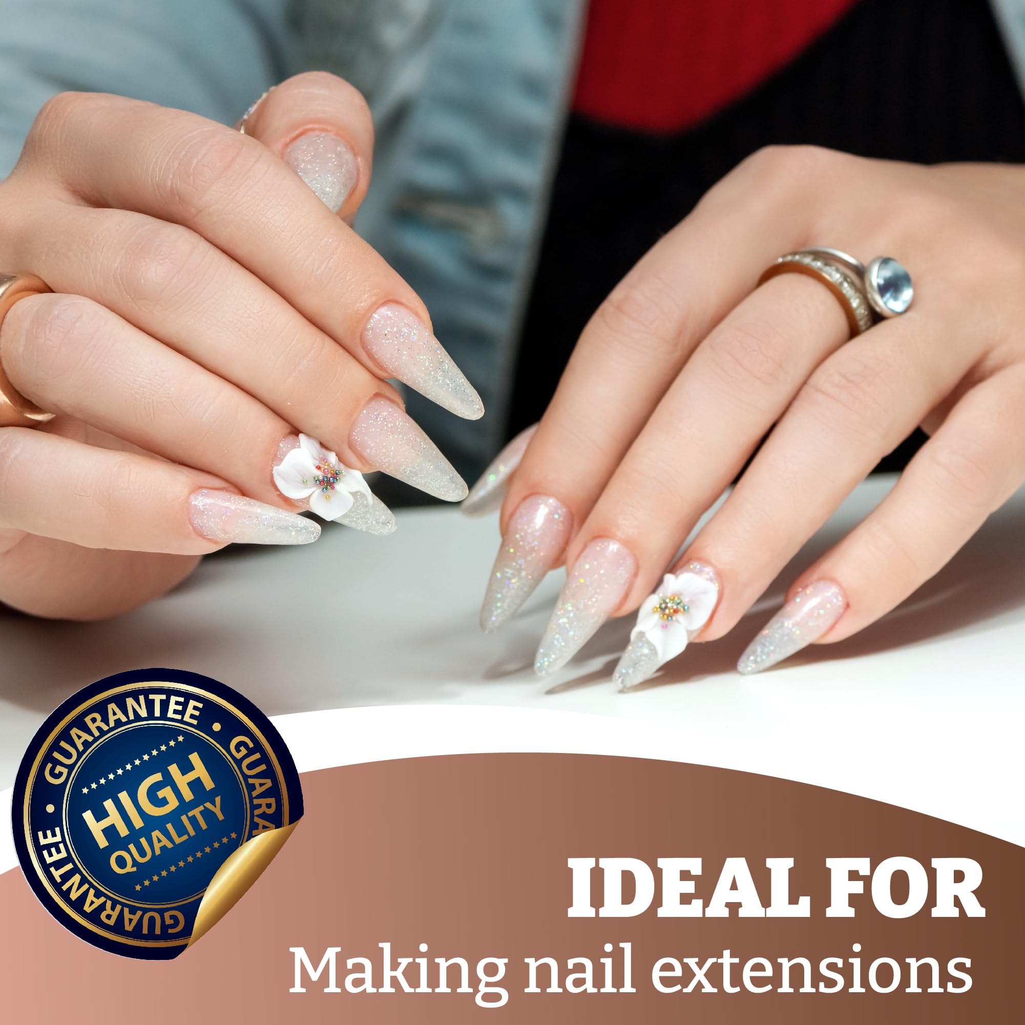 Mia Secret Nail System usage under LED light cures efficiently.