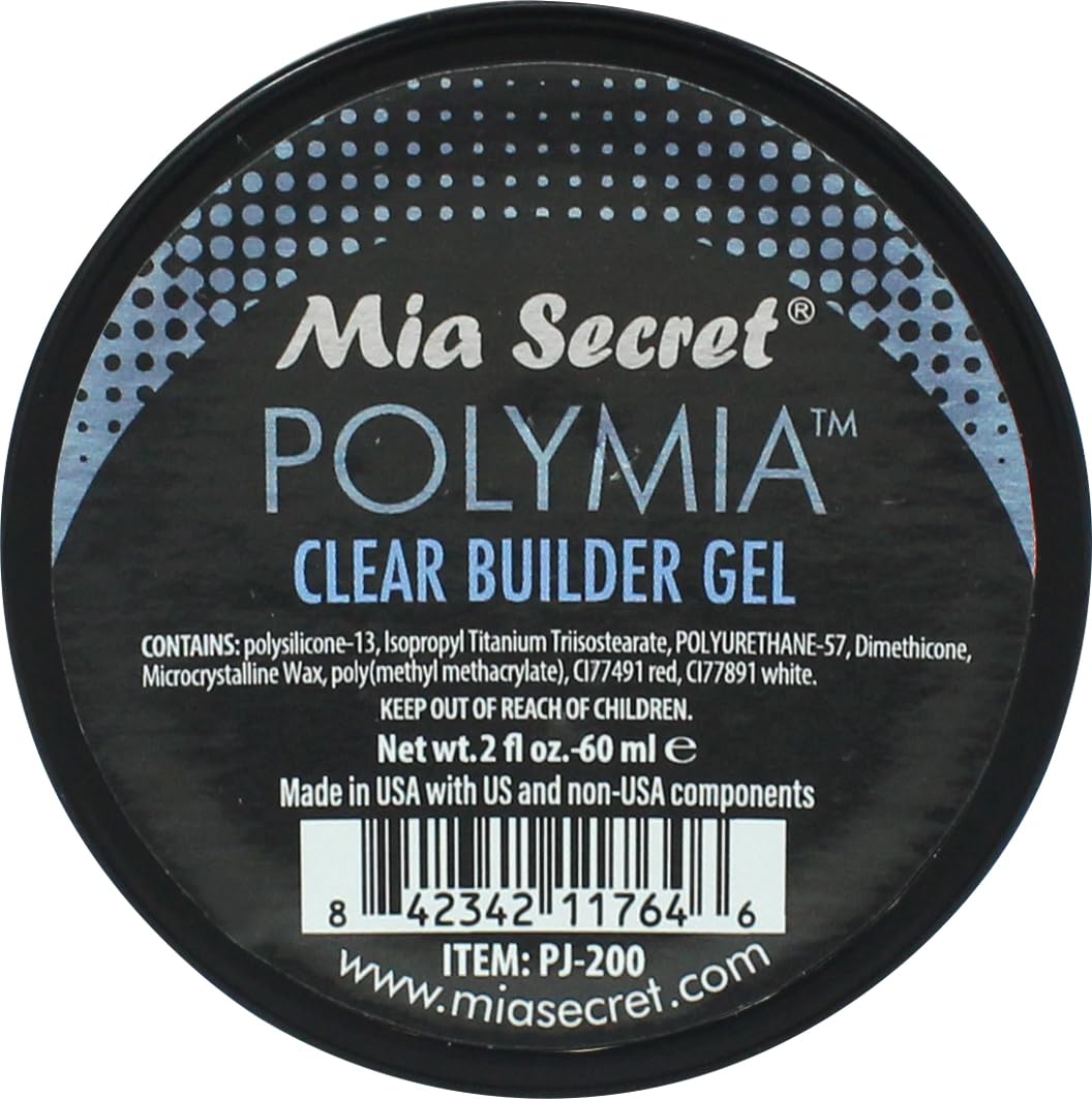 Mia Secret Polimia 2oz bottle of odorless nail gel builder for versatile use